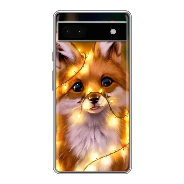 Чехол с рисунком «Новогодний лисенок» для Google Pixel 6a