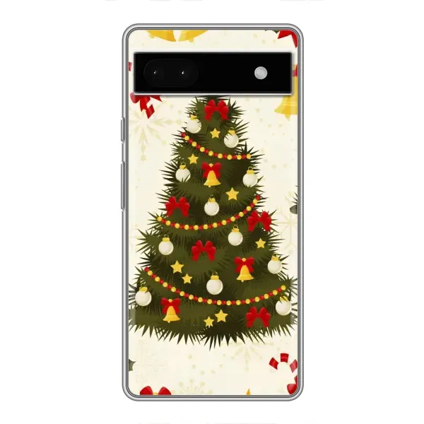 Чехол с рисунком «Новогодний принт» для Google Pixel 6a Чехол с рисунком «Новогодний принт» для Google Pixel 6a