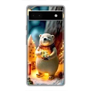 Чехлы на Новый Год Google Pixel 6a (Новогодний ведмеженок)
