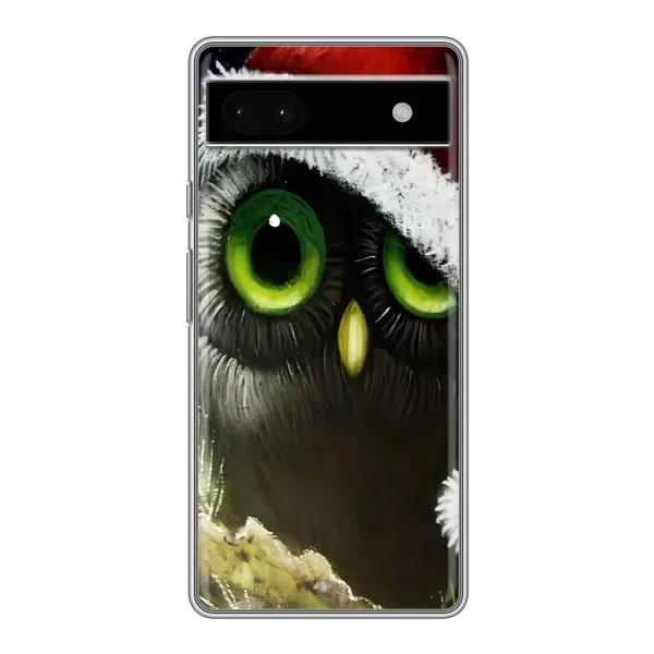 Чехол с рисунком «Новогодняя Сова» для Google Pixel 6a Чехол с рисунком «Новогодняя Сова» для Google Pixel 6a