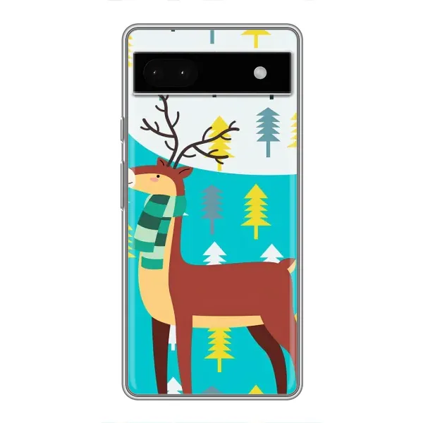 Чехол с рисунком «Олень с шарфом» для Google Pixel 6a Чехол с рисунком «Олень с шарфом» для Google Pixel 6a