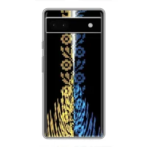 Силиконовый Чехол на Google Pixel 6a (Патриотическая вышиванка)