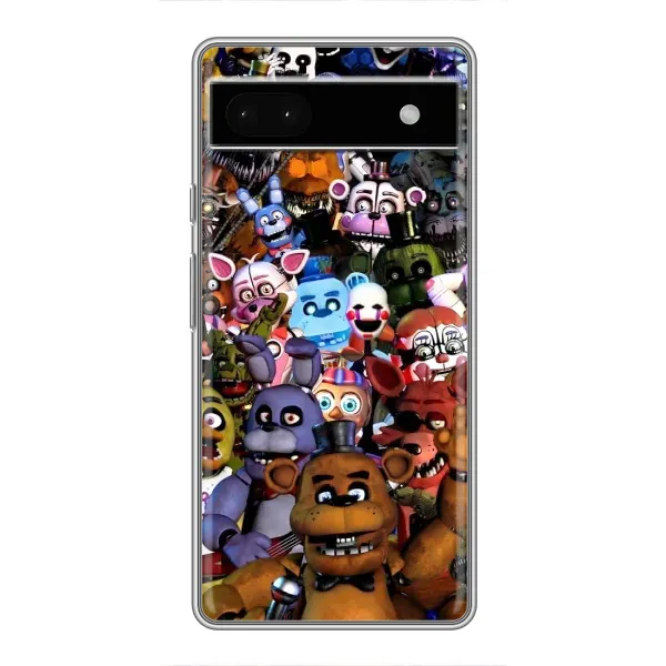 Чехол с рисунком «Персонажи Фредди» для Google Pixel 6a