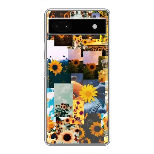 Чехол с рисунком «Подсолнуховый дизайн» для Google Pixel 6a