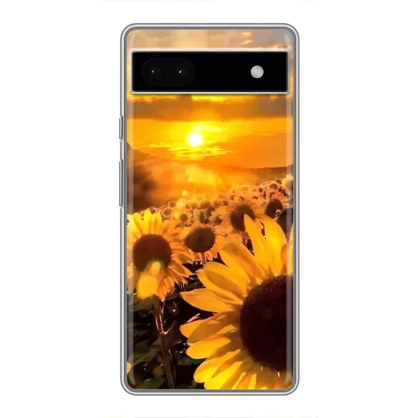 Чехол с рисунком «поле подсолнухов» для Google Pixel 6a