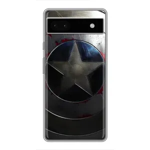 Чохол с Щітом Капітана Америки на Google Pixel 6a (Ретро Щит Капітана)