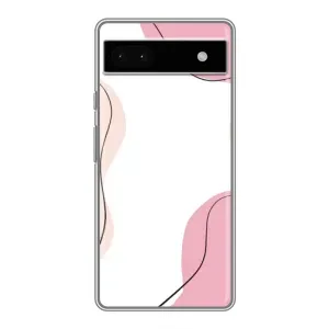 Чохол квітковий дизайн для Google Pixel 6a (Рожевий фон)