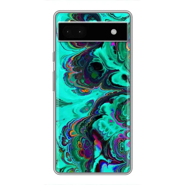 Чехол с рисунком «Салатный мрамор» для Google Pixel 6a Чехол с рисунком «Салатный мрамор» для Google Pixel 6a