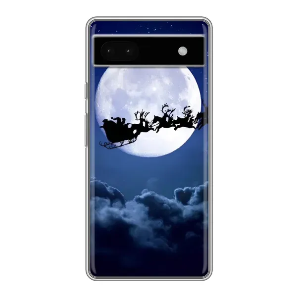 Чехол с рисунком «Санта - луна» для Google Pixel 6a Чехол с рисунком «Санта - луна» для Google Pixel 6a