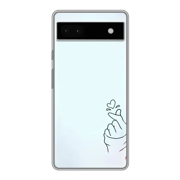 Чехол с рисунком «Сердце на голубом» для Google Pixel 6a Чехол с рисунком «Сердце на голубом» для Google Pixel 6a
