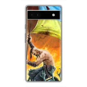 Чехол с картинкой (Патриотический КОЗАК) на Google Pixel 6a (Сильный Козак)