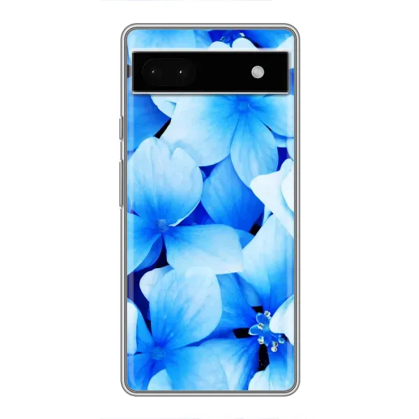 Чехол с рисунком «Синие цветы» для Google Pixel 6a Чехол с рисунком «Синие цветы» для Google Pixel 6a