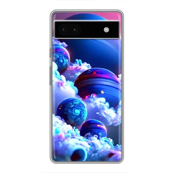 Чехол с рисунком «Синие планеты» для Google Pixel 6a