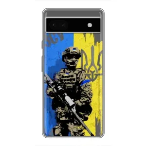 Чехлы с принтом (Воины ЗСУ) для  Google Pixel 6a (Солдат ЗСУ)