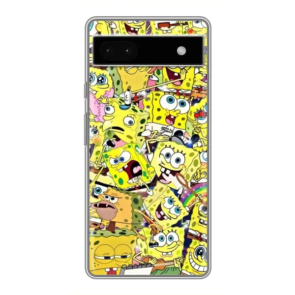 Чехол с рисунком «Спанч Боб Арт» для Google Pixel 6a Чехол с рисунком «Спанч Боб Арт» для Google Pixel 6a
