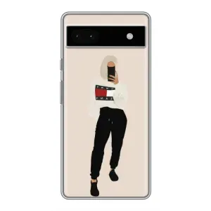 Силиконовый Чехол на Google Pixel 6a с картинкой Стильных Девушек (Стильная)