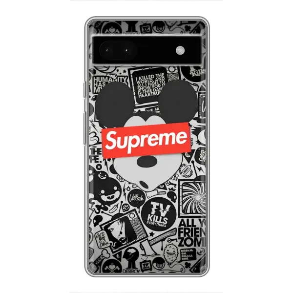 Чохол з малюнком «Supreme Маус» для Google Pixel 6a Чохол з малюнком «Supreme Маус» для Google Pixel 6a
