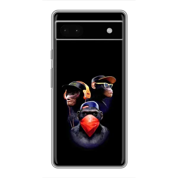 Чехол с рисунком «Три обезьяны» для Google Pixel 6a Чехол с рисунком «Три обезьяны» для Google Pixel 6a