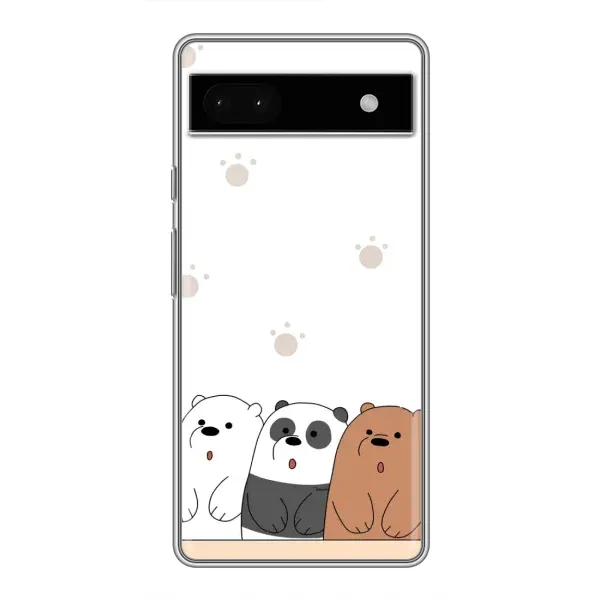 Чехол с рисунком «Удивленные медвеженки» для Google Pixel 6a Чехол с рисунком «Удивленные медвеженки» для Google Pixel 6a