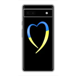 Силиконовый Чехол на Google Pixel 6a (Я-Украина) (Украинское сердце)