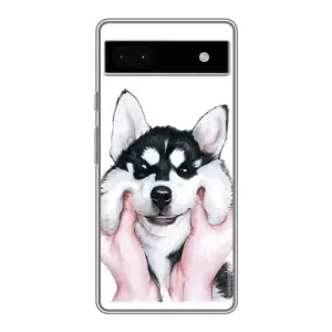 Бампер для Google Pixel 6a с картинкой "Песики" (Собака Хаски)