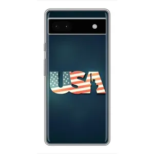 Чехол Флаг USA для Google Pixel 6a (USA)