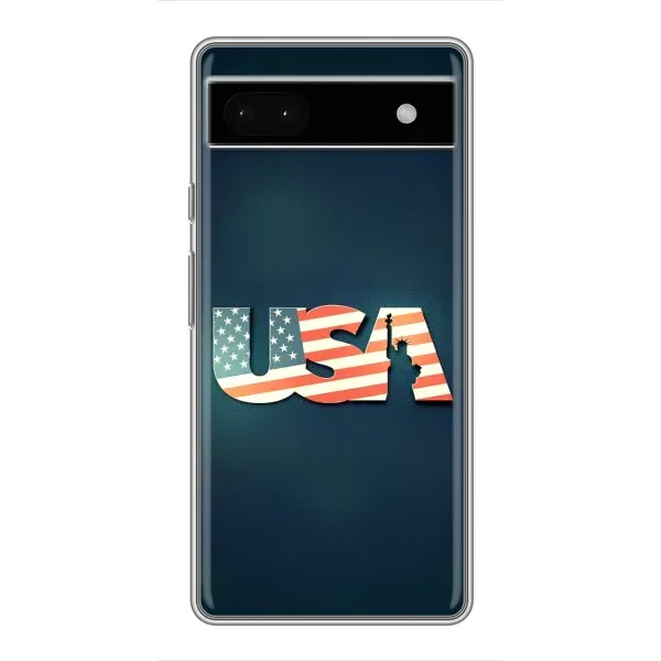 Чехол с рисунком «USA» для Google Pixel 6a Чехол с рисунком «USA» для Google Pixel 6a
