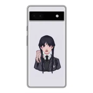 Чехлы с принтом Уэнсдей на Google Pixel 6a (Вещь Венсдей)