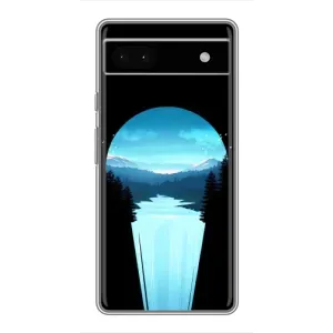 Летний Чехол на Google Pixel 6a (Синий Водопад)