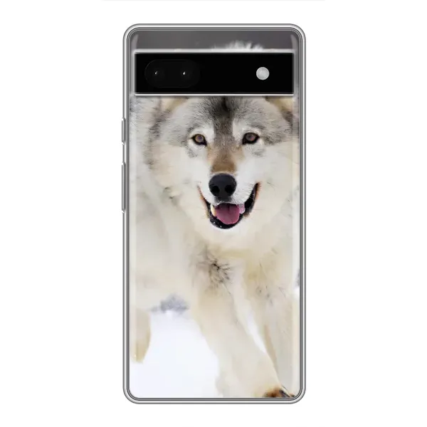 Чехол с рисунком «Волк на снегу» для Google Pixel 6a