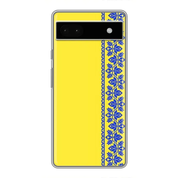 Чехол с рисунком «Вышиванка на желтом» для Google Pixel 6a Чехол с рисунком «Вышиванка на желтом» для Google Pixel 6a