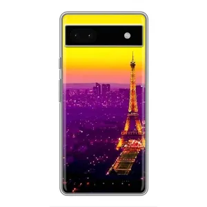 Чехол с Эйфелевой башней на Google Pixel 6a (Яркая башня)