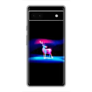 Силиконовый бампер с картинкой животных для Google Pixel 6a (Яркий олень)