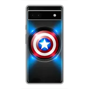 Чохол с Щітом Капітана Америки на Google Pixel 6a (Яскраий Щит Капітана)