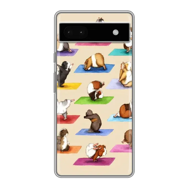 Чехол с рисунком «Ёга свинок» для Google Pixel 6a Чехол с рисунком «Ёга свинок» для Google Pixel 6a