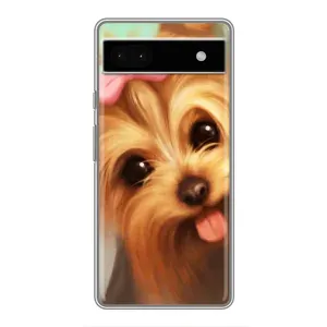 Чехол (ТПУ) Милые собачки для Google Pixel 6a (Йоршенский терьер)