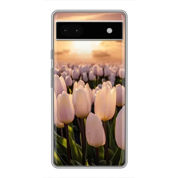 Чехол с рисунком «Закат с цветами» для Google Pixel 6a Чехол с рисунком «Закат с цветами» для Google Pixel 6a
