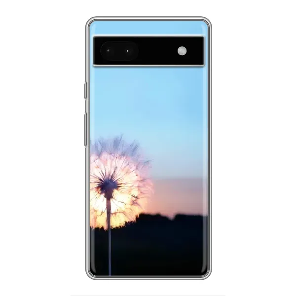 Чехол с рисунком «Закат с одуванчиком» для Google Pixel 6a Чехол с рисунком «Закат с одуванчиком» для Google Pixel 6a