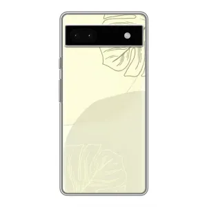 Чохол квітковий дизайн для Google Pixel 6a (Зелений фон)