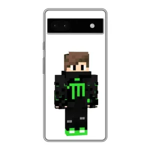 Чохли для Google Pixel 6a (Персонажі МайнКрафт) (Зелений хлопчик)