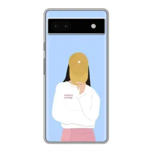 Силиконовый Чехол на Google Pixel 6a с картинкой Стильных Девушек (Желтая кепка)