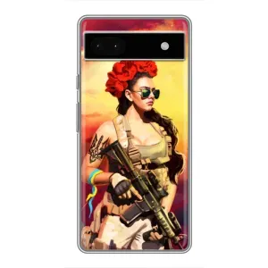 Чехол с рисунком «Женщина солдат» для Google Pixel 6a