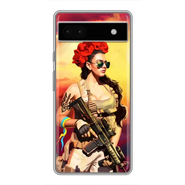 Чехол с рисунком «Женщина солдат» для Google Pixel 6a