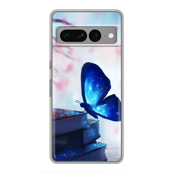 Чехол с рисунком «Бабочка синяя» для Google Pixel 7 Pro Чехол с рисунком «Бабочка синяя» для Google Pixel 7 Pro