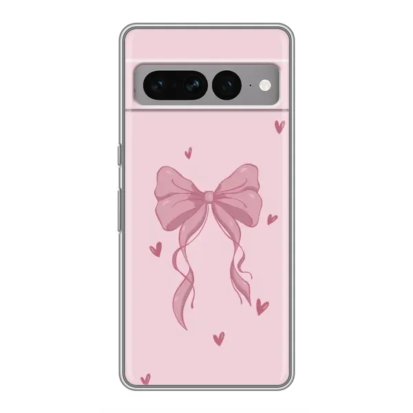 Чехол с рисунком «Бант на розовом» для Google Pixel 7 Pro Чехол с рисунком «Бант на розовом» для Google Pixel 7 Pro