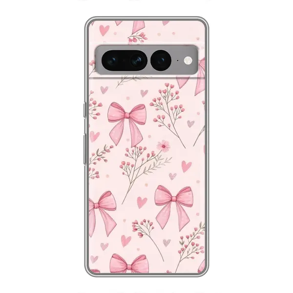 Чехол с рисунком «Банты с цветами» для Google Pixel 7 Pro Чехол с рисунком «Банты с цветами» для Google Pixel 7 Pro