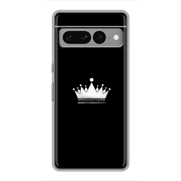Чехол с рисунком «Белая корона» для Google Pixel 7 Pro Чехол с рисунком «Белая корона» для Google Pixel 7 Pro