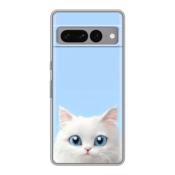 Чехол с рисунком «Белый кот» для Google Pixel 7 Pro Чехол с рисунком «Белый кот» для Google Pixel 7 Pro