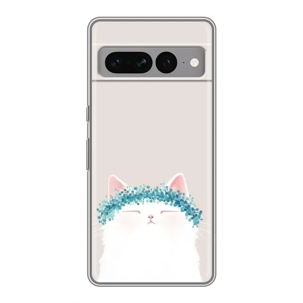 Чехол с рисунком «Белый котик» для Google Pixel 7 Pro Чехол с рисунком «Белый котик» для Google Pixel 7 Pro