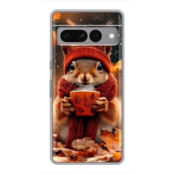 Чохол з малюнком «Білка з кавою» для Google Pixel 7 Pro Чохол з малюнком «Білка з кавою» для Google Pixel 7 Pro